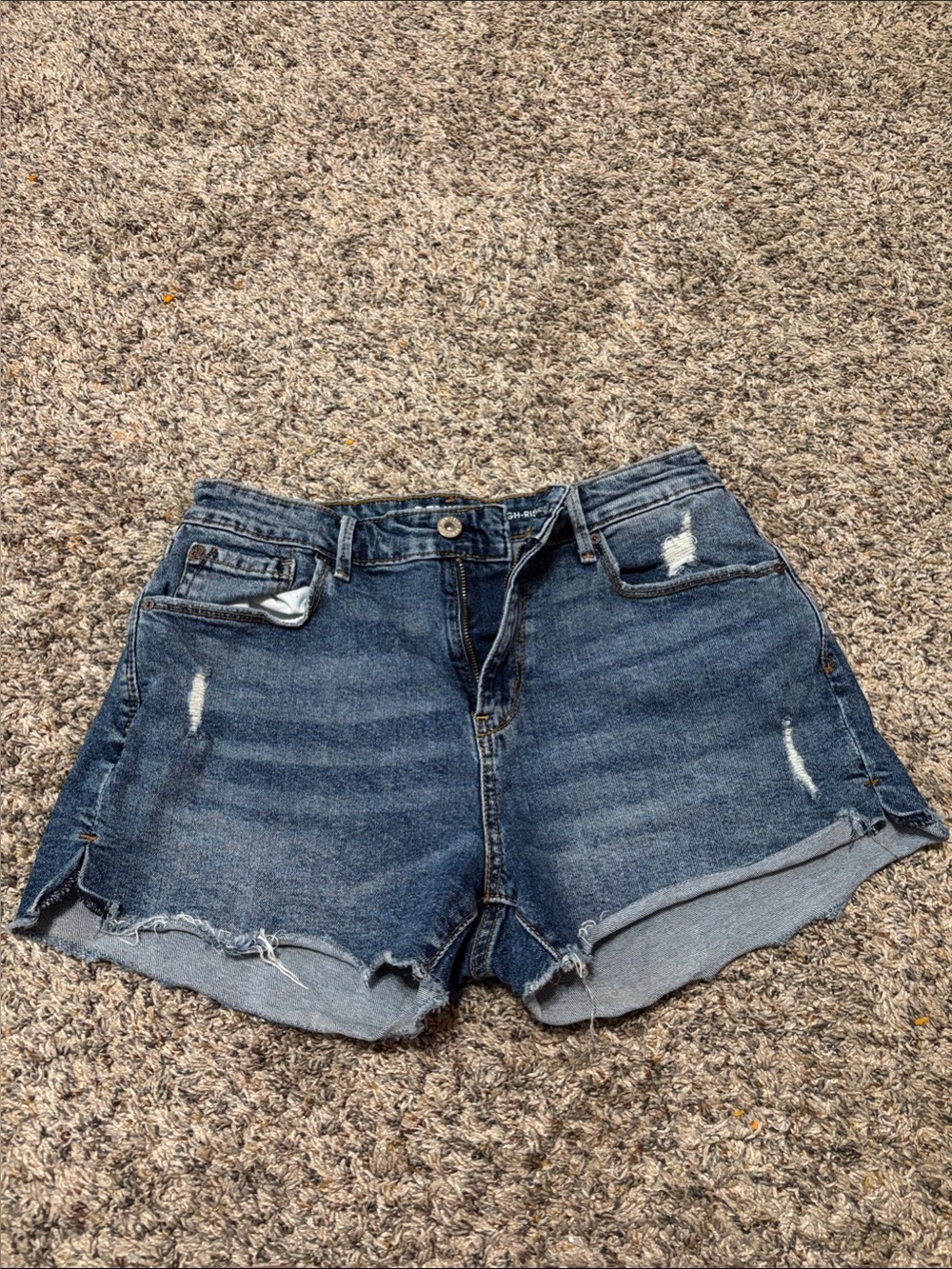Denizen from Levi's Mid Wash Distressed Jean Shorts - Blue